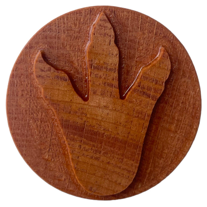 Dinosaurier-Fußabdruck-Holzstempel