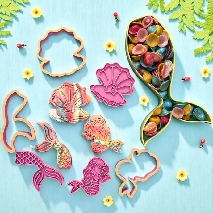 Mermaid cutters , tray and sensory base