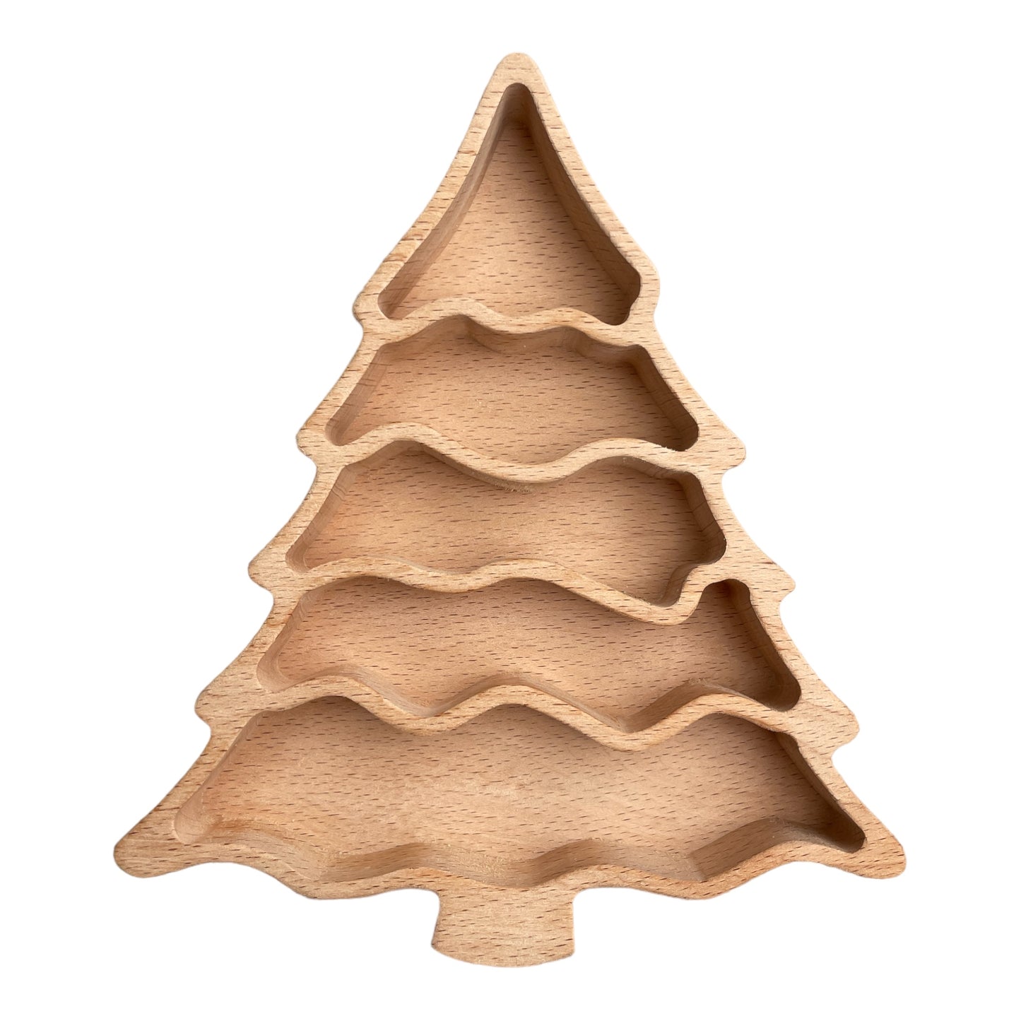 Sensorisches Tablett mit Weihnachtsbaum