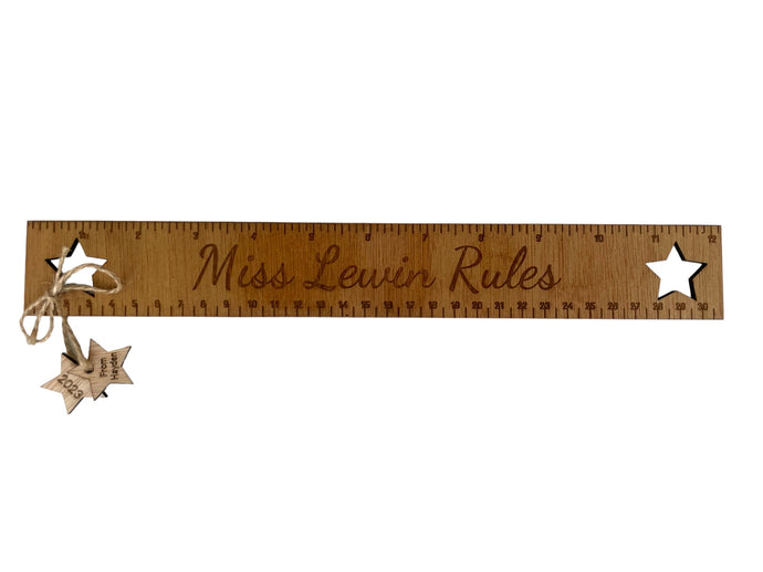 Personalisiertes 30-cm-Lineal für Lehrer