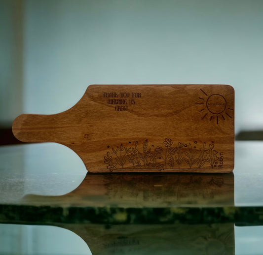 Schneidebrett aus Kiefernholz - Lehrergeschenk