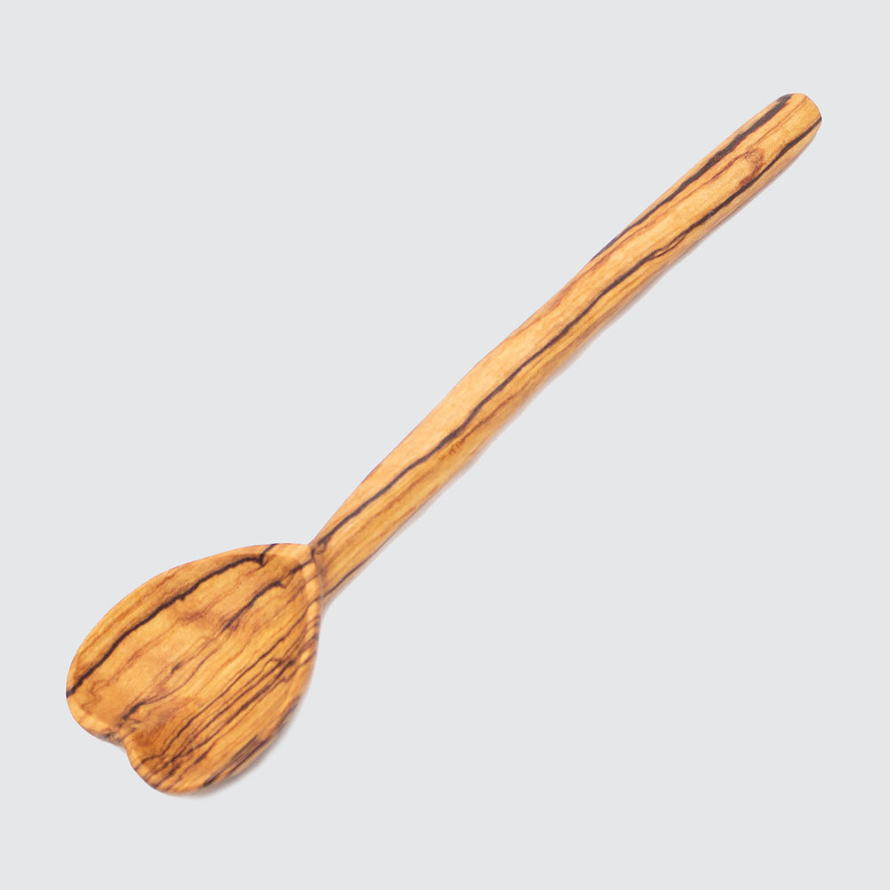 Olive wood heart spoon